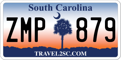 SC license plate ZMP879