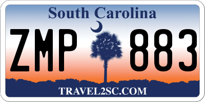 SC license plate ZMP883