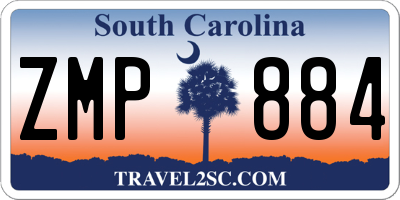 SC license plate ZMP884