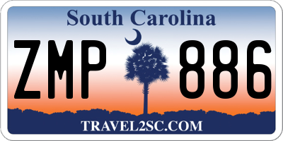 SC license plate ZMP886