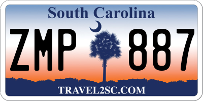 SC license plate ZMP887