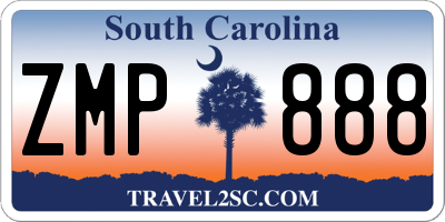 SC license plate ZMP888