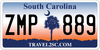 SC license plate ZMP889