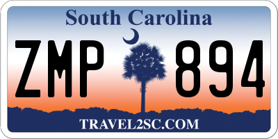 SC license plate ZMP894