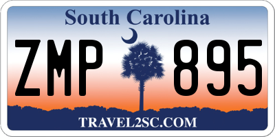 SC license plate ZMP895