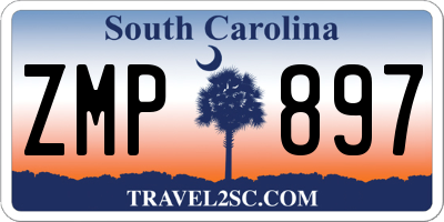 SC license plate ZMP897