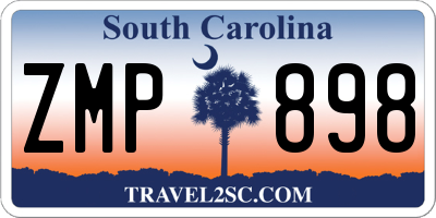 SC license plate ZMP898