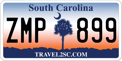 SC license plate ZMP899