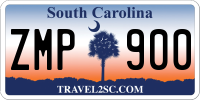 SC license plate ZMP900