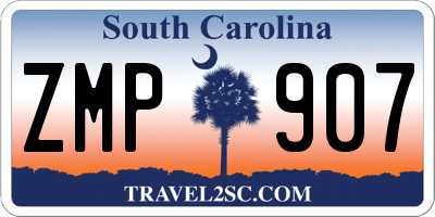 SC license plate ZMP907