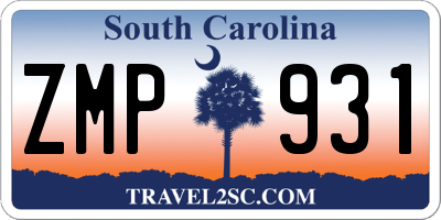 SC license plate ZMP931