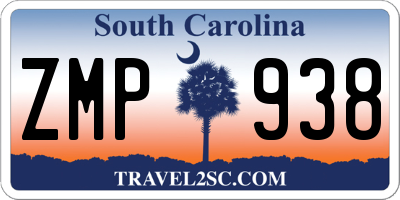 SC license plate ZMP938