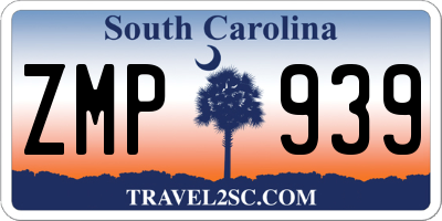 SC license plate ZMP939