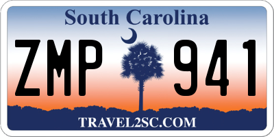 SC license plate ZMP941