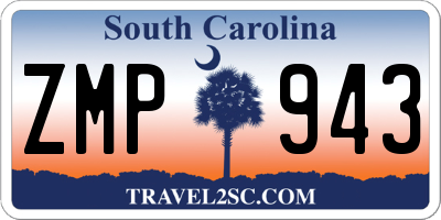 SC license plate ZMP943
