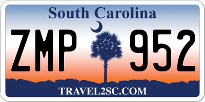 SC license plate ZMP952