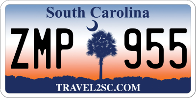 SC license plate ZMP955
