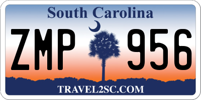 SC license plate ZMP956