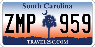 SC license plate ZMP959