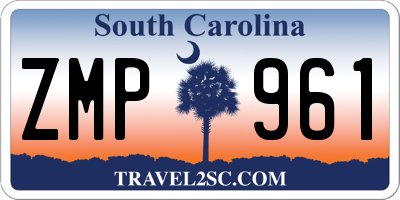 SC license plate ZMP961