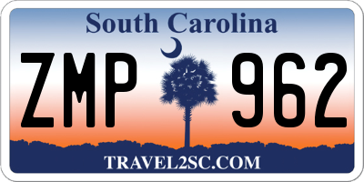 SC license plate ZMP962