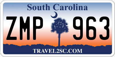 SC license plate ZMP963