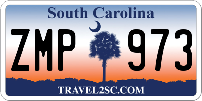 SC license plate ZMP973