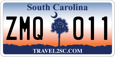 SC license plate ZMQ011