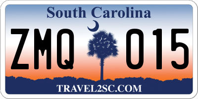 SC license plate ZMQ015
