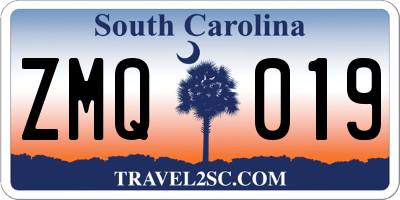 SC license plate ZMQ019