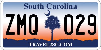 SC license plate ZMQ029