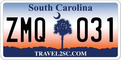 SC license plate ZMQ031
