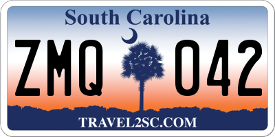 SC license plate ZMQ042