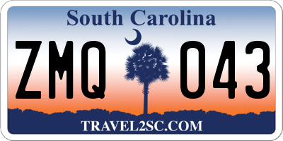 SC license plate ZMQ043