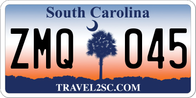 SC license plate ZMQ045
