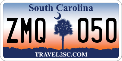 SC license plate ZMQ050