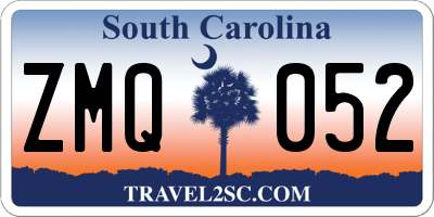 SC license plate ZMQ052