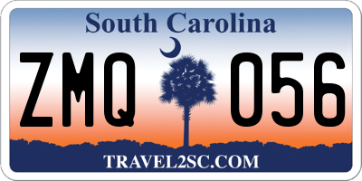 SC license plate ZMQ056