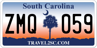 SC license plate ZMQ059