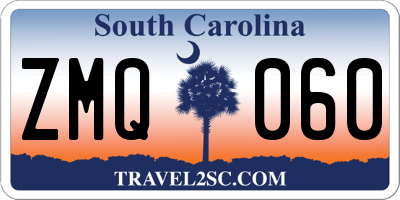 SC license plate ZMQ060