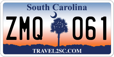 SC license plate ZMQ061
