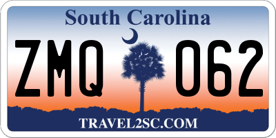 SC license plate ZMQ062