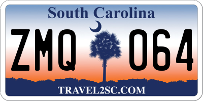 SC license plate ZMQ064