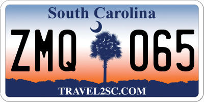 SC license plate ZMQ065