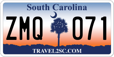 SC license plate ZMQ071