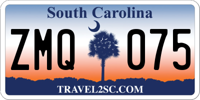 SC license plate ZMQ075