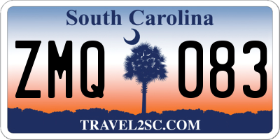 SC license plate ZMQ083