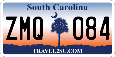 SC license plate ZMQ084