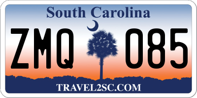 SC license plate ZMQ085