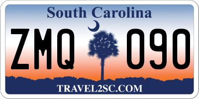SC license plate ZMQ090